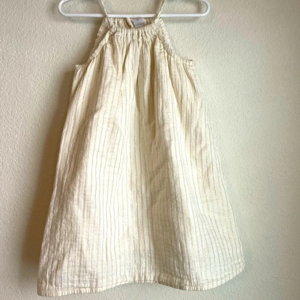 GAP Toddler Crinkle Gauze Shiny Stripes dress size 4